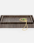 Pigeon and Poodle Bali Rectangular Tray - Straight, 2-Piece Set