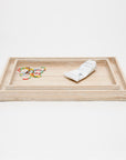 Pigeon and Poodle Kona Rectangular Tray - Straight, 2-Piece Set