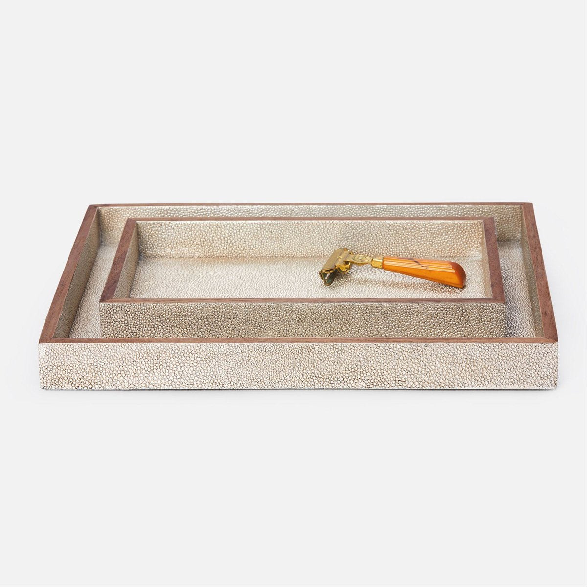 Pigeon and Poodle Manchester Rectangular Tray - Straight, 2-Piece Set