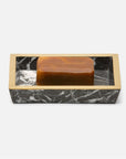 Pigeon and Poodle Rhodes Rectangular Nero Brass Soap Dish, Tapered