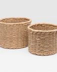 Pigeon and Poodle Yuma Round Baskets, 2-Piece Set