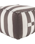 Jaipur Birch Point Chatham Stripes Gray White BIR02 Pouf