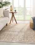 Jaipur Boheme Atkins Trellis Floral Gold Green BOH13 Rug