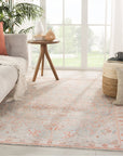 Jaipur Boheme Fay Medallion Floral Orange Light Blue BOH15 Rug