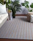 Jaipur Brontide Topsail Stripes Light Blue Taupe BRO03 Rug