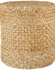 Jaipur Bluffs Sauton Solid Textured Beige White BUF02 Pouf