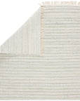 Jaipur Castillo Torre Solid Stripes Light Gray Cream CSL01 Rug