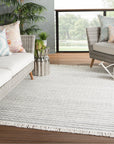 Jaipur Castillo Torre Solid Stripes Light Gray Cream CSL01 Rug