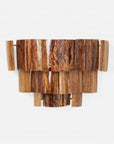 Made Goods Marjorie Tiered Banana Bark 2-Light Sconce