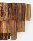 Made Goods Marjorie Tiered Banana Bark 2-Light Sconce