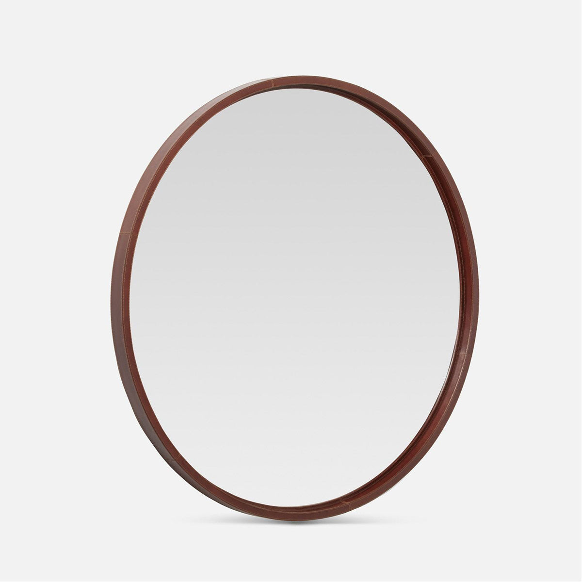 Made Goods Duncan Round Leather Mirror