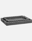 Made Goods Avanna High-Contrast Faux Wicker Outdoor Trays, 2-Piece Set