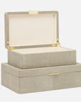 Made Goods Kiraz Faux Shagreen Box, 2-Piece Set