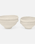 Made Goods Tadeo Paper Mache Footed Bowls, 2-Piece Set