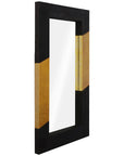 Phillips Collection Scorched Black and Gold Mirror