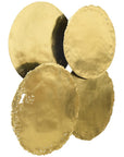 Phillips Collection Gold Cast Oil Drum Wall Discs, Set of 4