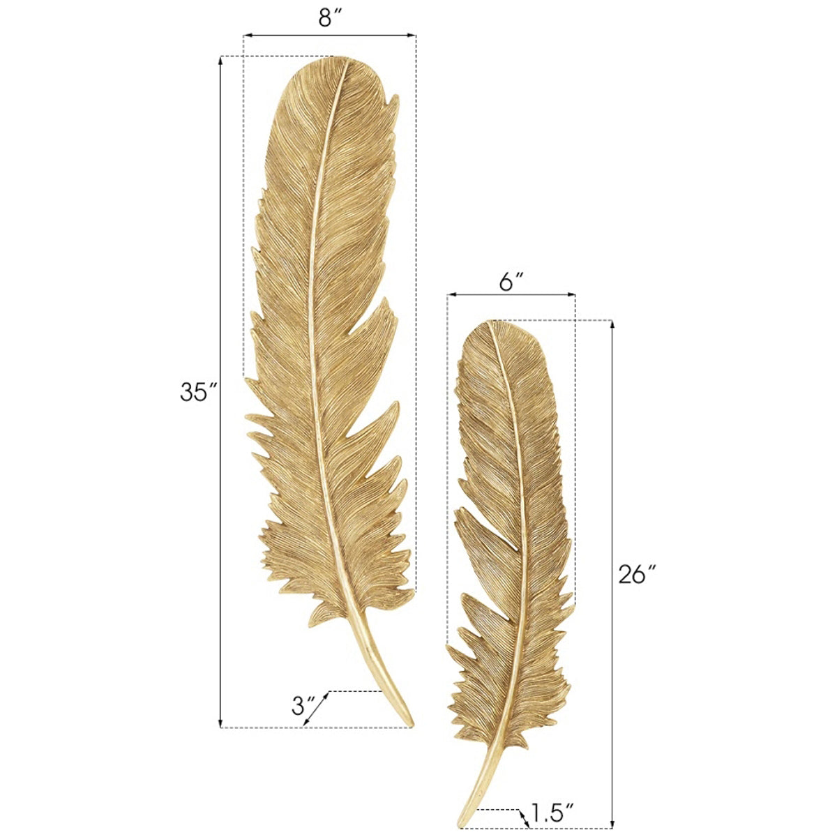 Phillips Collection Feathers Large Wall Art, 2-Piece Set