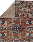 Jaipur Polaris Ansilar Medallion Floral Orange Blue POL27 Rug