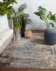 Jaipur Polaris Cicero Medallion Tribal Taupe Blue POL41 Rug