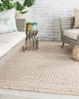 Jaipur Villa Soleil Solid Border Beige Dark Taupe VIL01 Rug