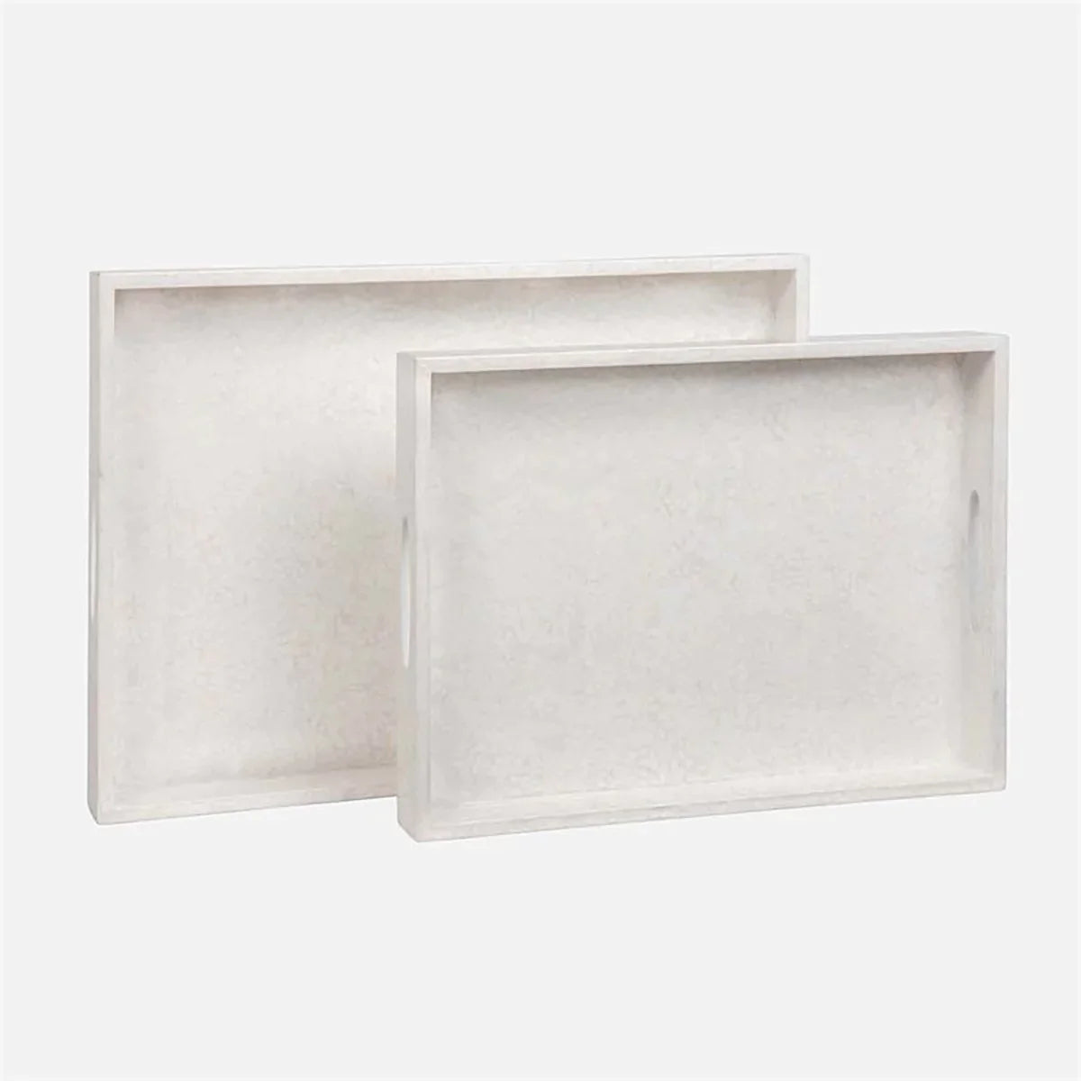 Made Goods Della Lacquered Eggshell Tray, 2-Piece Set