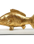 Villa & House Carp Fish Statue in Gold