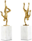 Villa & House Gold Handstand Statue Pair