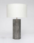 Made Goods Poston Large Hexagonal Realistic Faux Shagreen Table Lamp