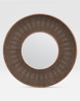 Made Goods Armond Round Realistic Faux Shagreen Mirror in Veneer