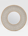 Made Goods Armond Round Realistic Faux Shagreen Mirror in Veneer