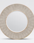 Made Goods Armond Round Realistic Faux Shagreen Mirror in Veneer