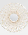 Made Goods Saffron Round Woven Mirror