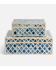 Made Goods Malik Patterned Bone Box, 2-Piece Set