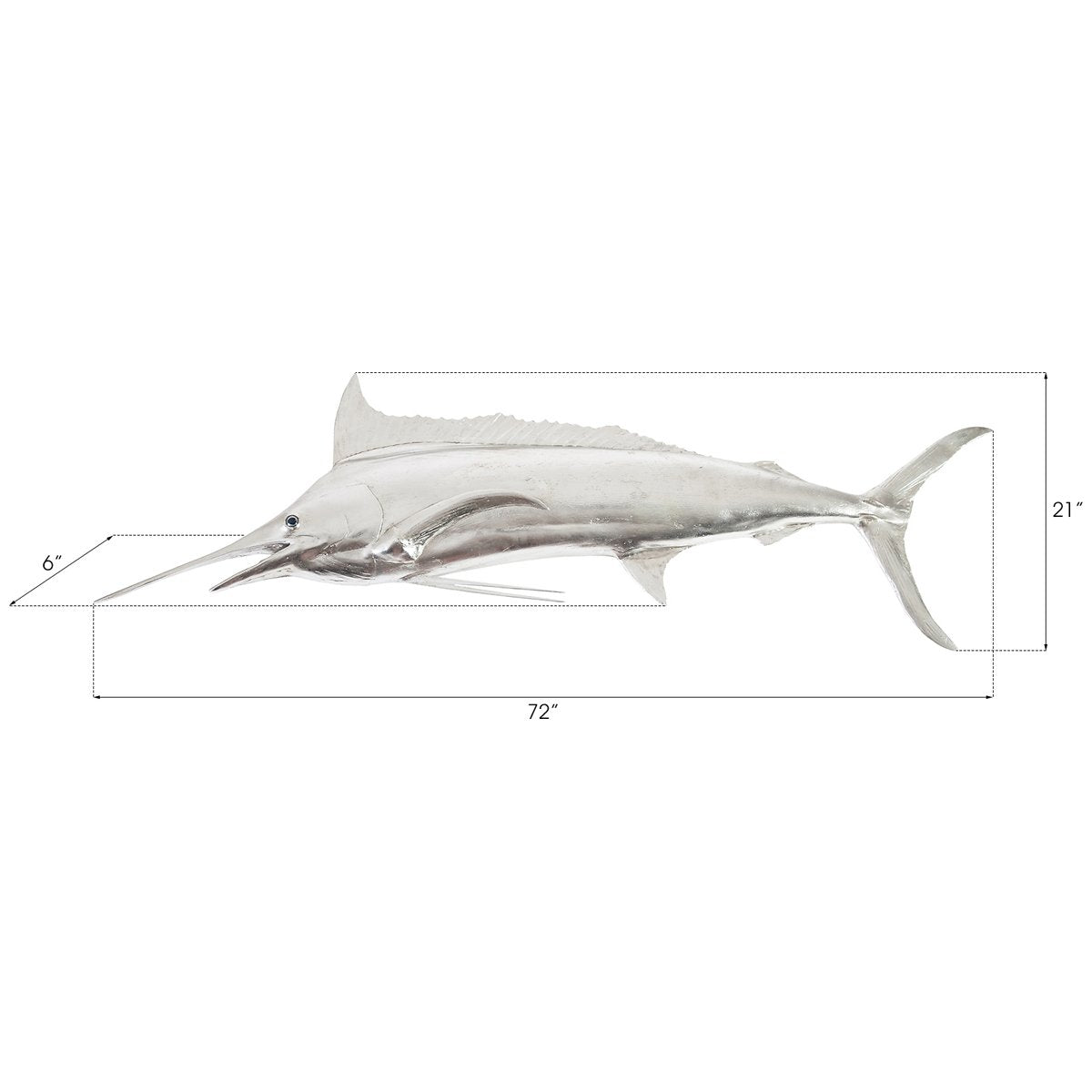 Phillips Collection Blue Marlin Fish Wall Sculpture