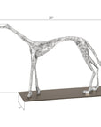 Phillips Collection Greyhound Sculpture on Black Metal Base