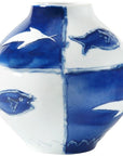 Villa & House Malaga Vase - Blue and White