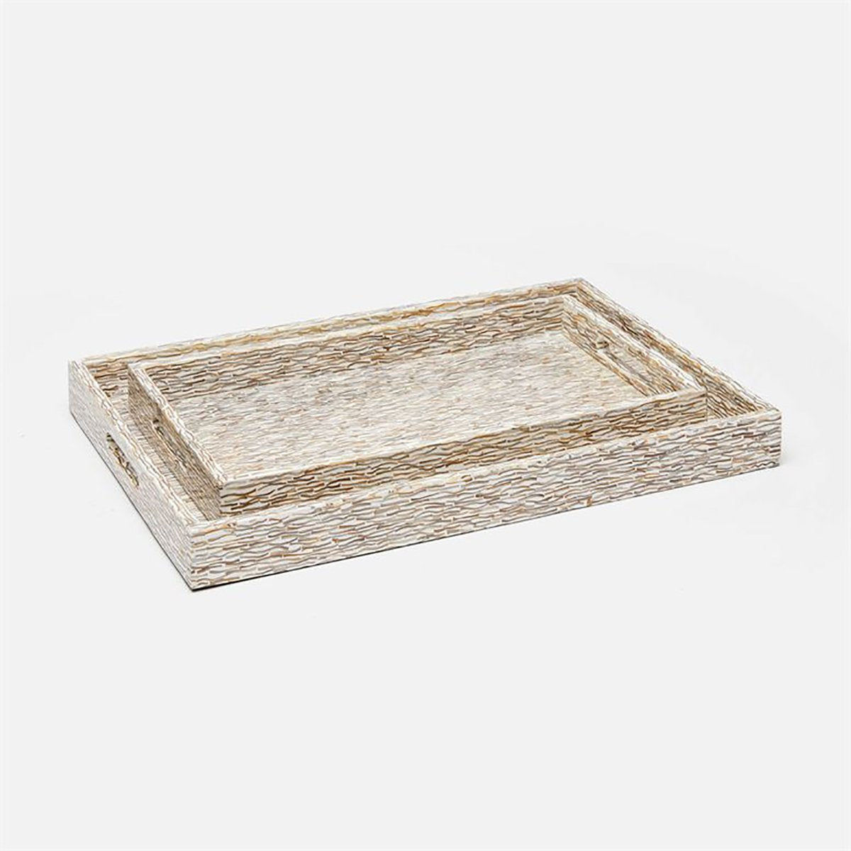 Made Goods Averelia Graphic Shell Tray, 2-Piece Set