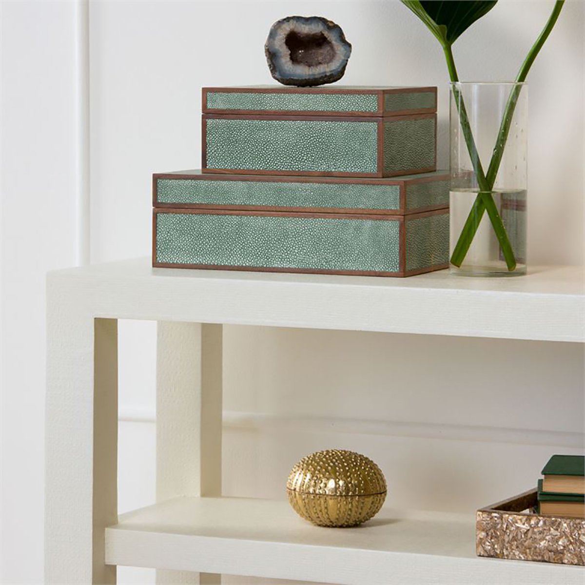 Made Goods Cooper Realistic Faux Shagreen Box, 2-Piece Set