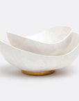 Made Goods Tarian Shell with Gold Base Bowl, 2-Piece Set